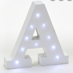 Wooden LED freestanding letter A ❤️